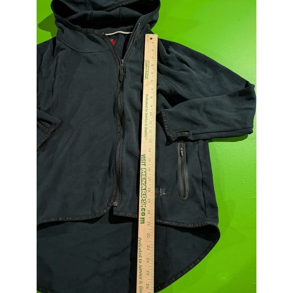 Nike Womens Black Tech Fleece‎ Cape 669613-010 Full Zip Hooded Jacket Size Large